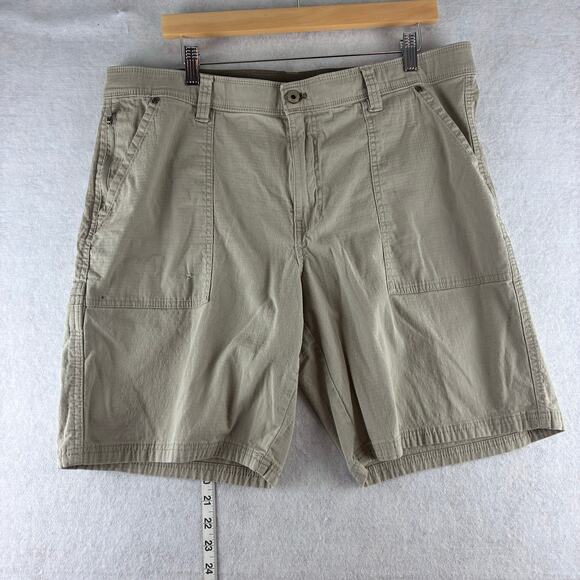 Weatherproof Cargo Shorts Men's 36 Lot Bundle of 2 Khaki Grey Utility Comfort - Picture 1 of 16